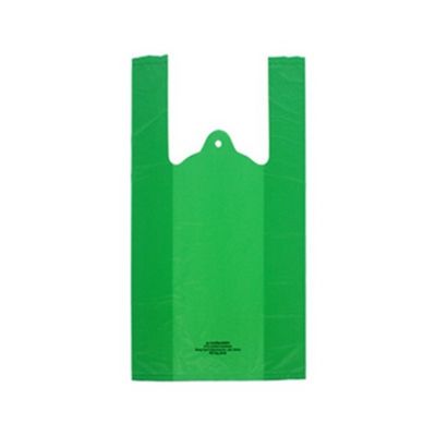 Био основанные устранимые сумки отхода любимца, зеленые полиэтиленовые пакеты ЛФ-ПЭТ-004 футболки